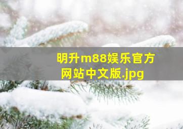 明升m88娱乐官方网站中文版