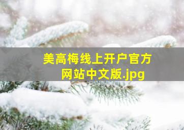 美高梅线上开户官方网站中文版
