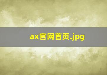 ax官网首页